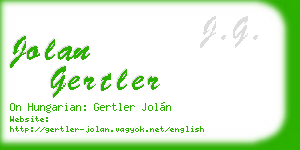 jolan gertler business card